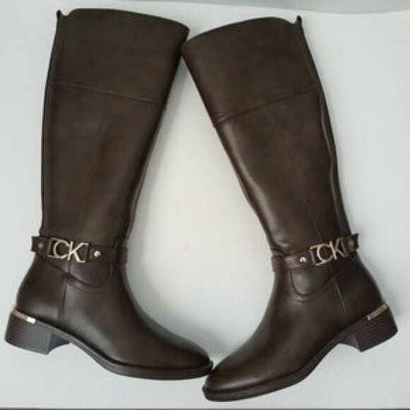 Calvin Klein Women's Daphny Tall Block Heel Boots Size 6 New